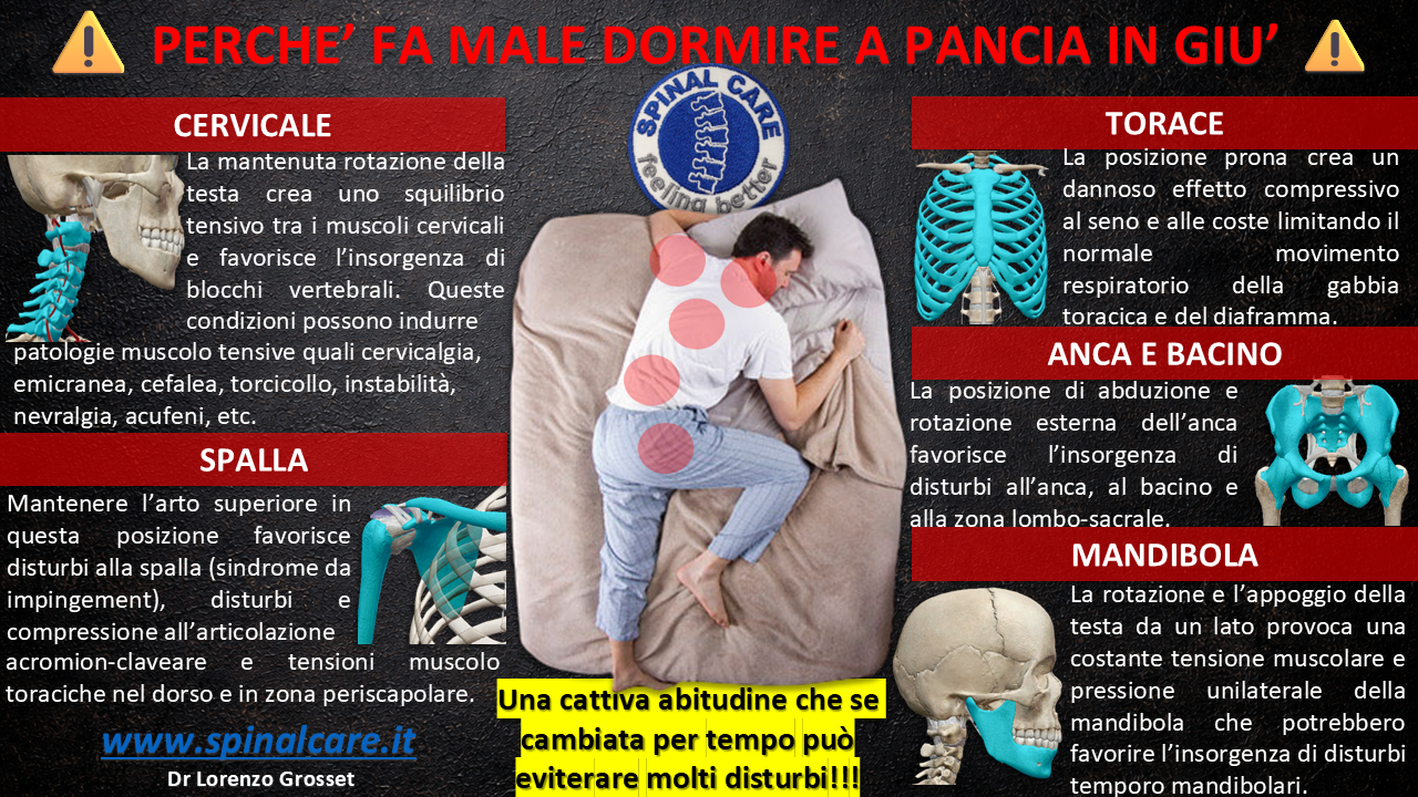PERCHÈ FA MALE DORMIRE A PANCIA IN GIÚ
